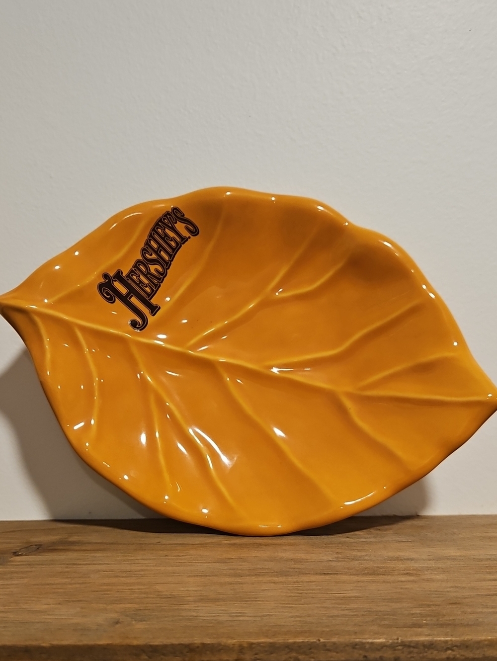 Vintage 2000 Hershey By Pfaltzgraff Orange Leaf Trinket Dish